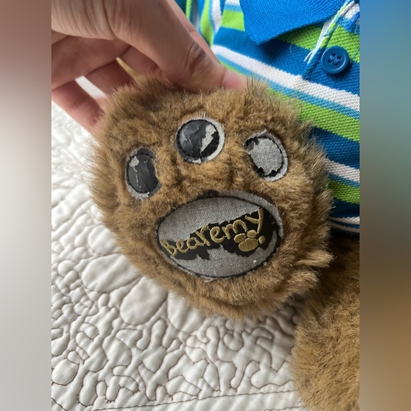 Build-A-Bear Stuff Teddy Bear with Striped Polo Shirt - Picture 9 of 13